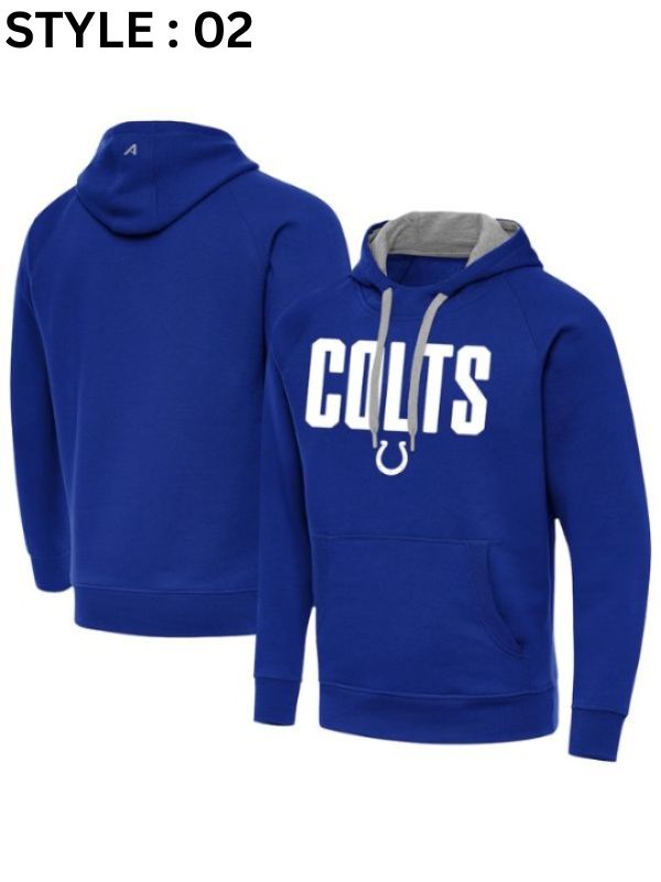 Outerwear Trends Antigua Royal Indianapolis Colts Victory Hoodie