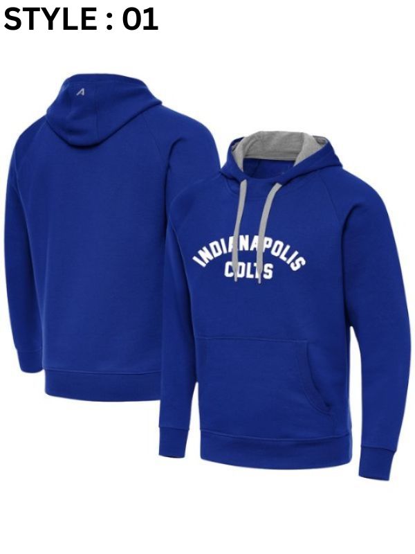Outerwear Trends Antigua Royal Indianapolis Colts Victory Hoodie