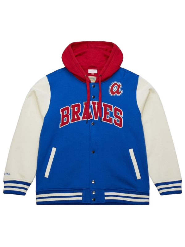 Outerwear Trends Atlanta Braves Sideline Fleece Full-Snap Jacket