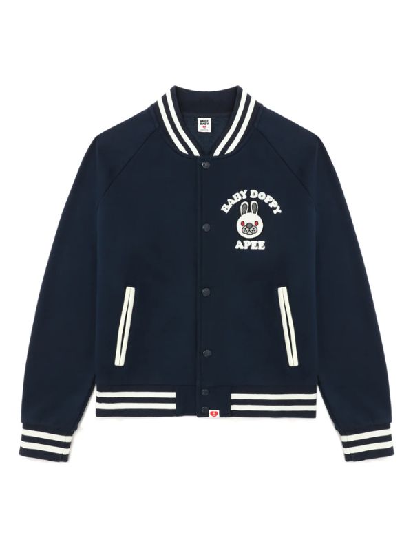 Outerwear Trends Bape Rabbit Patch Varsity Jacket