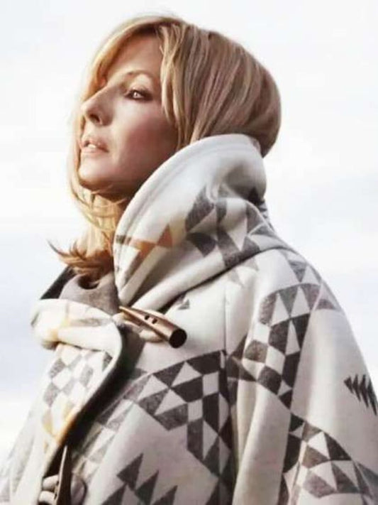 Outerwear Trends Beth Dutton Yellowstone White Poncho Cloak Coat