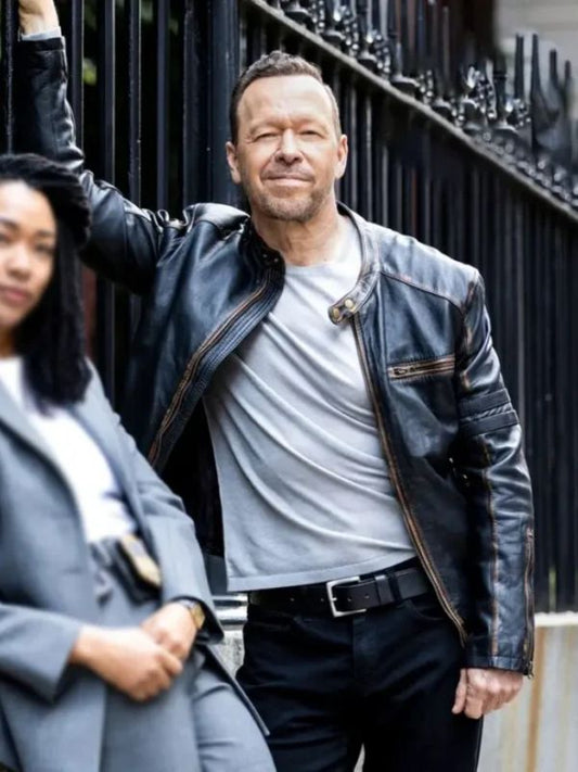 Outerwear Trends Boston Blue S01 Donnie Wahlberg Leather Jacket