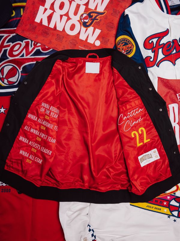 Outerwear Trends Caitlin Clark 2025 Indiana Fever All-Stars Bomber Jacket