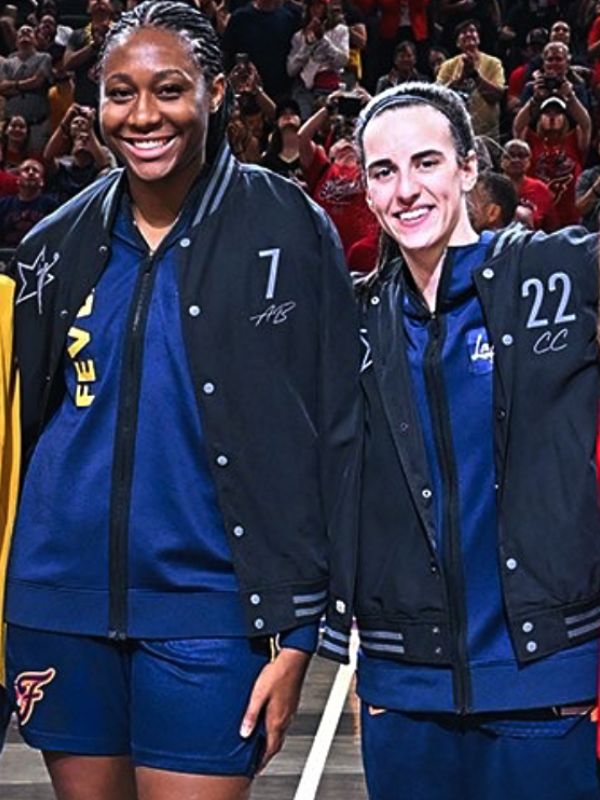 Outerwear Trends Caitlin Clark 2025 Indiana Fever All-Stars Bomber Jacket