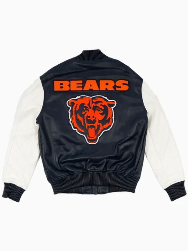Outerwear Trends Chicago Bears Leather Varsity Jacket