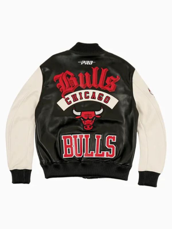 Outerwear Trends Chicago Bulls Leather Varsity Jacket