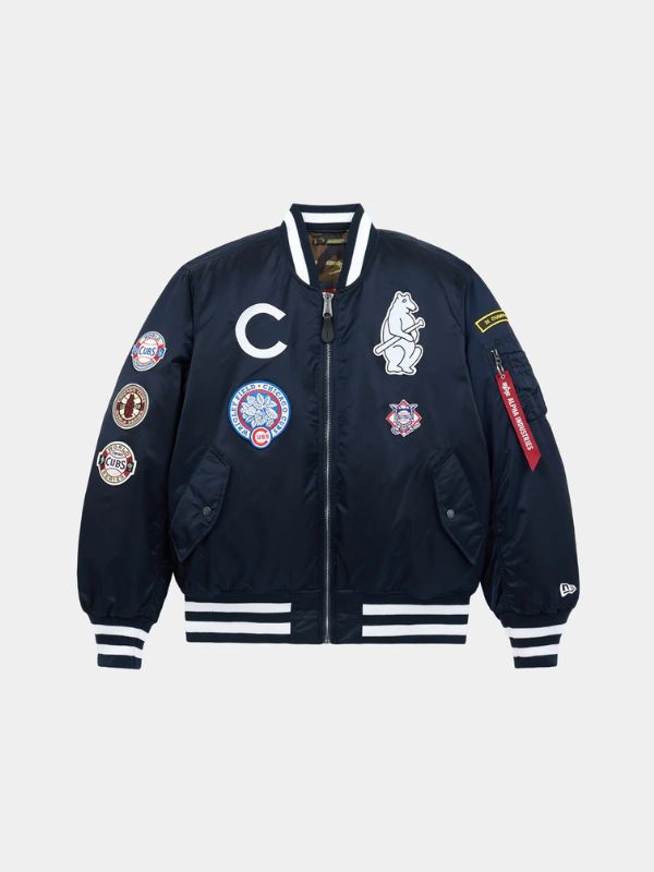 Outerwear Trends Chicago Cubs X Alpha X New Era MA- 1 Bomber Jacket