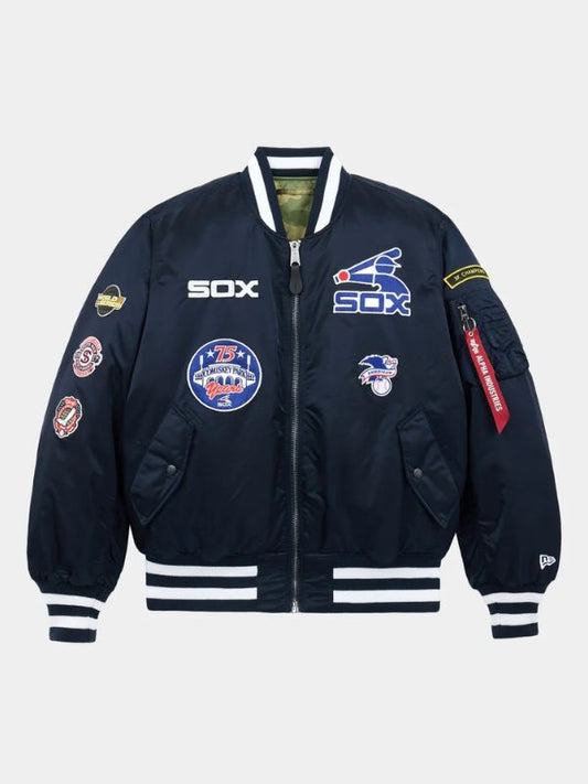 Outerwear Trends Chicago White Sox X Alpha X New Era MA- 1 Bomber Jacket