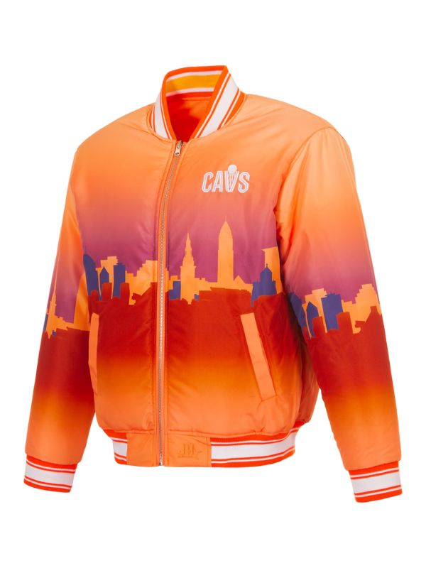 Outerwear Trends Cleveland Cavaliers JH Design Orange Reversible Jacket