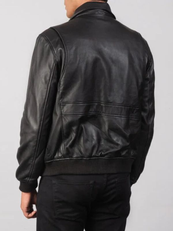 Outerwear Trends Coffmen Black A2 Leather Bomber Jacket