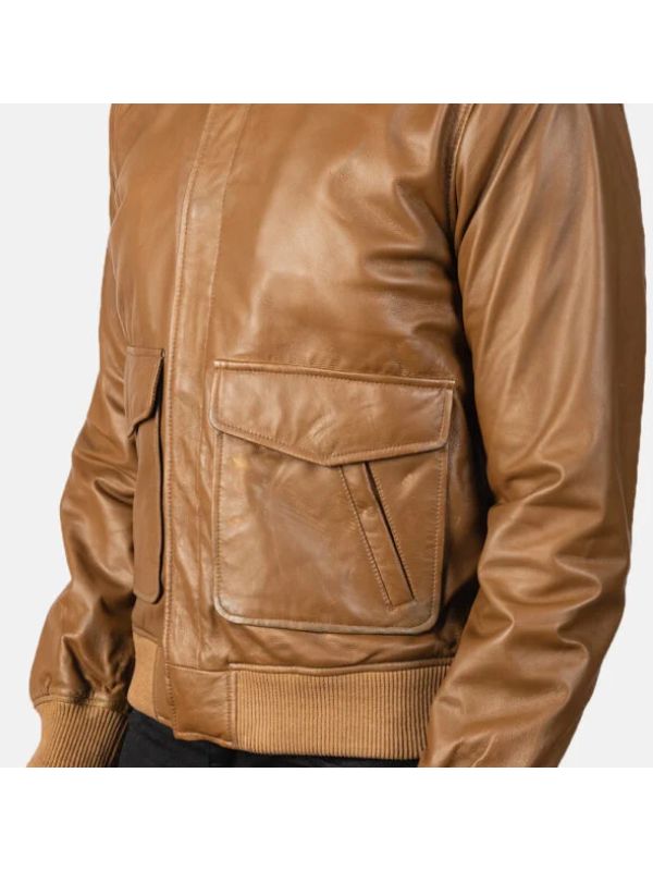 Outerwear Trends Coffmen Olive Brown A2 Leather Bomber Jacket