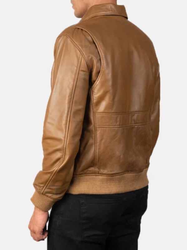 Outerwear Trends Coffmen Olive Brown A2 Leather Bomber Jacket