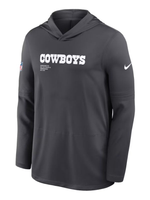 Outerwear Trends Dallas Cowboys Sideline Performance Long Sleeve Hoodie T-Shirt