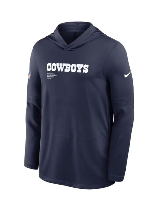 Outerwear Trends Dallas Cowboys Sideline Performance Long Sleeve Hoodie T-Shirt