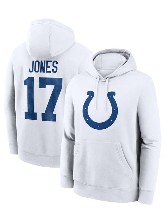 Outerwear Trends Daniel Jones Indianapolis Colts White Hoodie