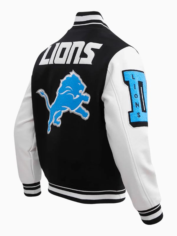 Outerwear Trends Detroit Lions Mash Up Rib Wool Varsity Jacket
