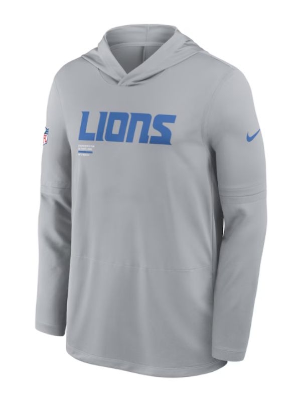 Outerwear Trends Detroit Lions Sideline Performance Long Sleeve Hoodie T-Shirt