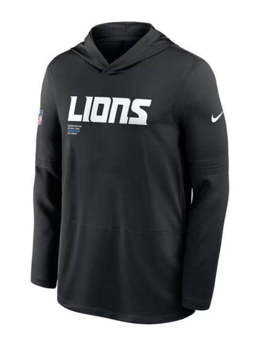 Outerwear Trends Detroit Lions Sideline Performance Long Sleeve Hoodie T-Shirt