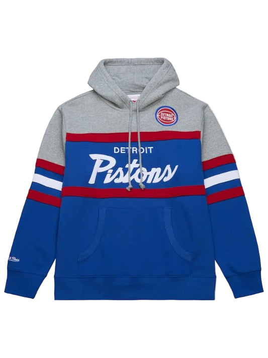 Outerwear Trends Detroit Pistons Blue Head Coach Hoodie
