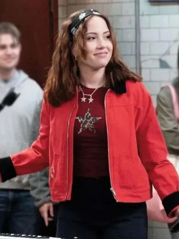 Outerwear Trends Electric Bloom S01 Carmen B. Sanchez Red Jacket