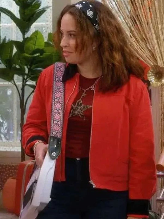 Outerwear Trends Electric Bloom S01 Carmen B. Sanchez Red Jacket