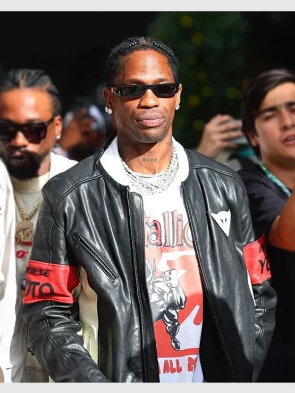 Outerwear Trends F1 Grand Prix Of Miami Travis Scott Leather Jacket