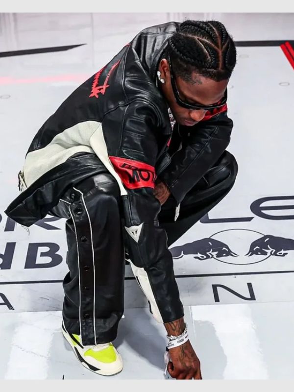 Outerwear Trends F1 Grand Prix Of Miami Travis Scott Leather Jacket