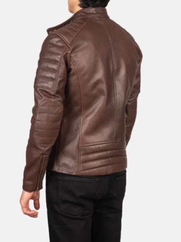 Outerwear Trends Faisor Brown Leather Biker Jacket