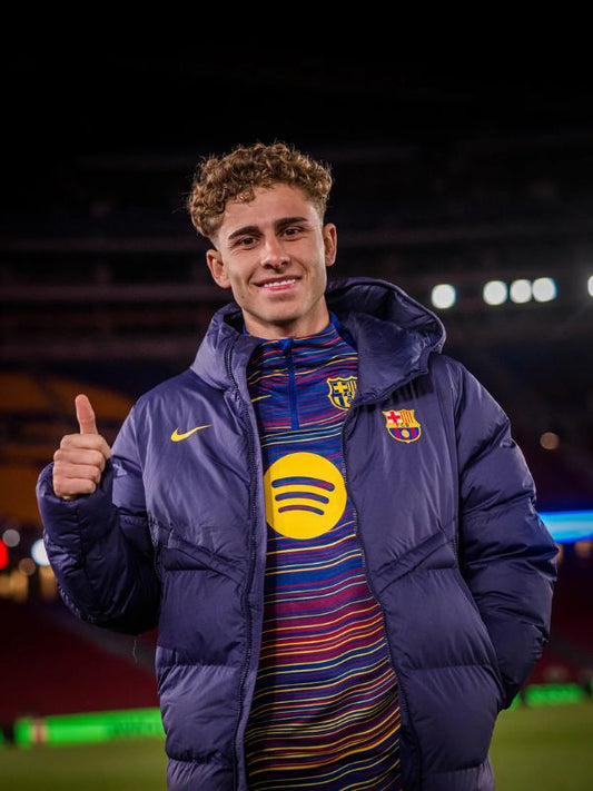 Outerwear Trends FC Barcelona Purple Puffer Jacket
