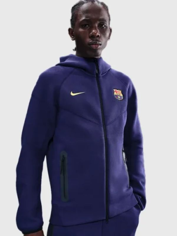 Outerwear Trends FC Barcelona Tech Windrunner Nike Soccer Hoodie