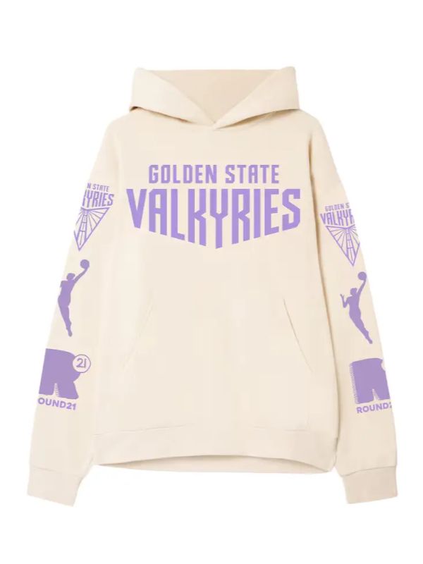 Outerwear Trends Golden State Valkyries Cream Pullover Hoodie