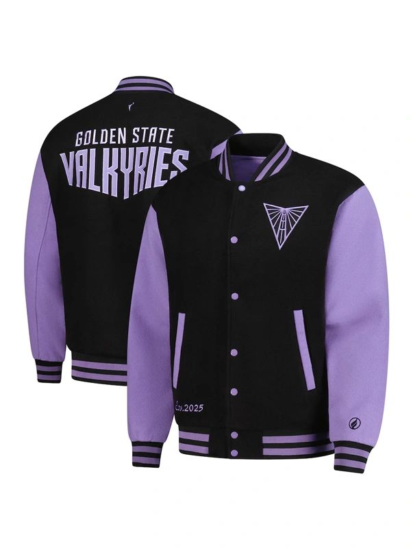 Outerwear Trends Golden State Valkyries FISLL Eclipse Varsity Jacket