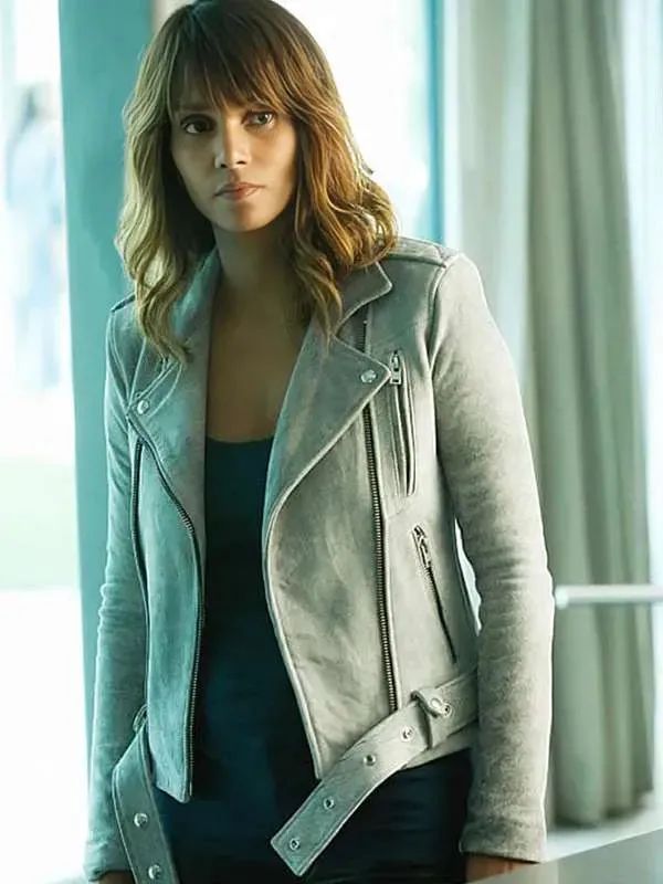 Outerwear Trends Halle Berry Extant Biker Leather Jacket