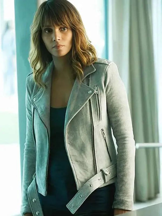 Outerwear Trends Halle Berry Extant Biker Leather Jacket
