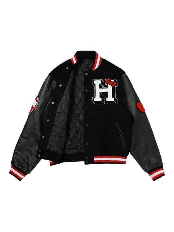 Outerwear Trends Hello Kitty Bomber Varsity Jacket