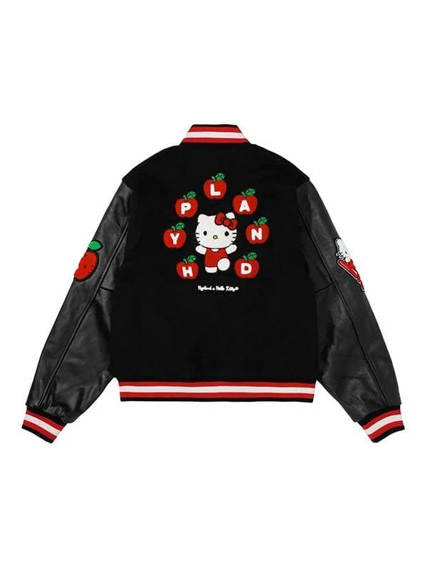 Outerwear Trends Hello Kitty Bomber Varsity Jacket
