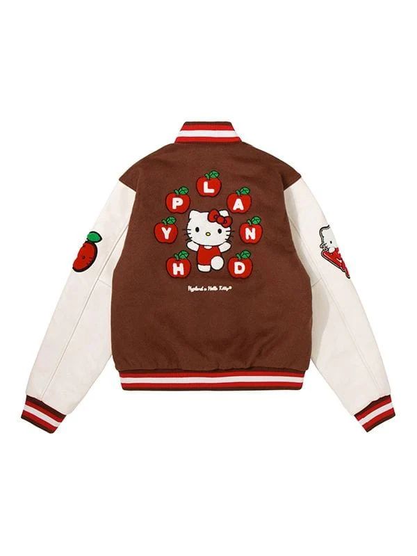 Outerwear Trends Hello Kitty Bomber Varsity Jacket