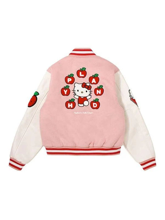 Outerwear Trends Hello Kitty Bomber Varsity Jacket