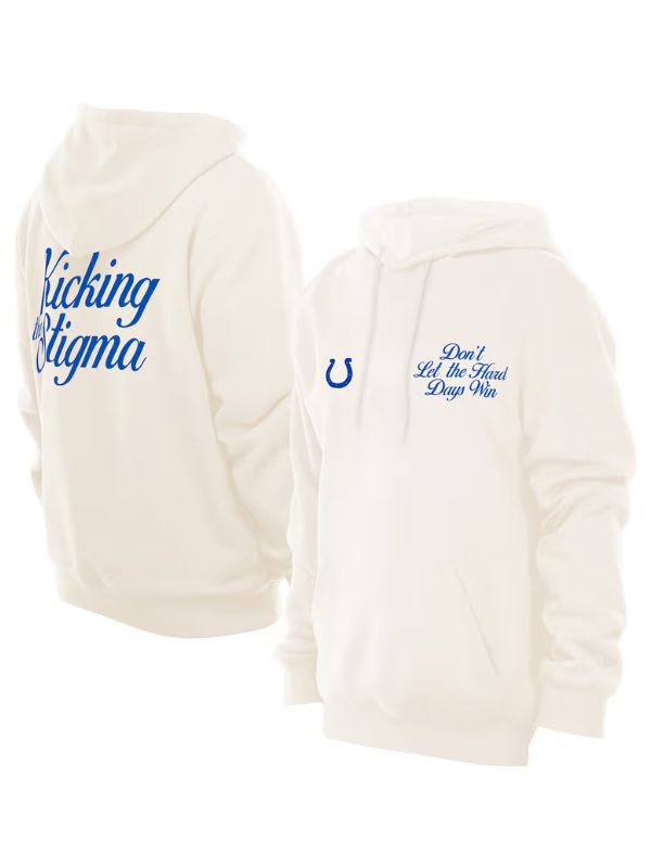 Outerwear Trends Indianapolis Colts Kicking The Stigma White Hoodie