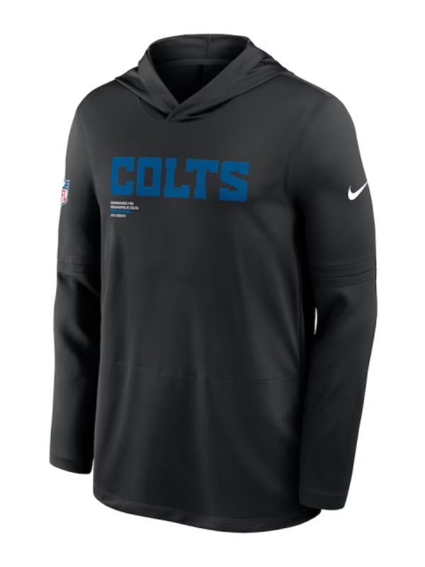 Outerwear Trends Indianapolis Colts Sideline Performance Long Sleeve Hoodie T-Shirt