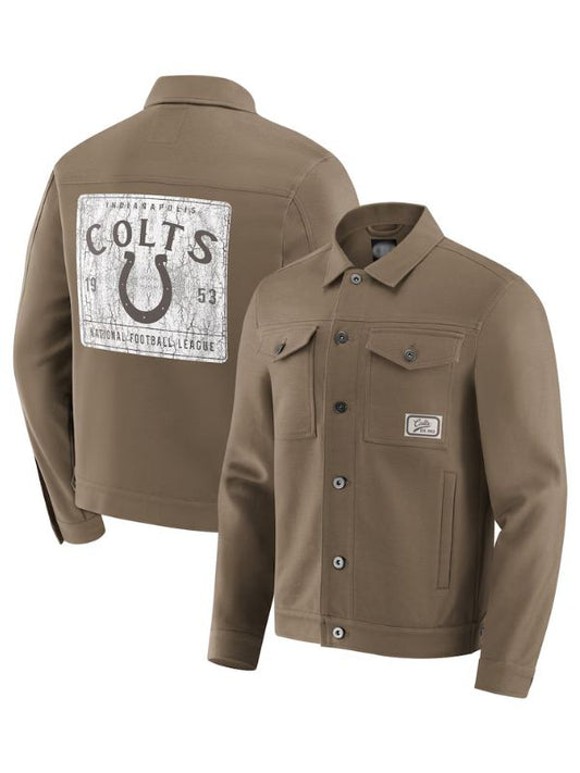 Outerwear Trends Indianapolis Colts Trucker Full-Button Jacket