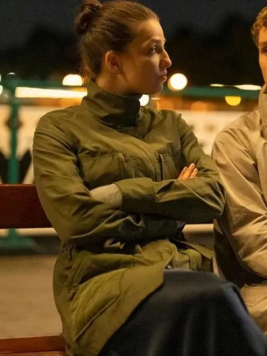 Outerwear Trends Industry S03 Marisa Abela Green Jacket