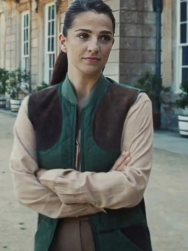 Outerwear Trends Industry S03 Marisa Abela Green Vest