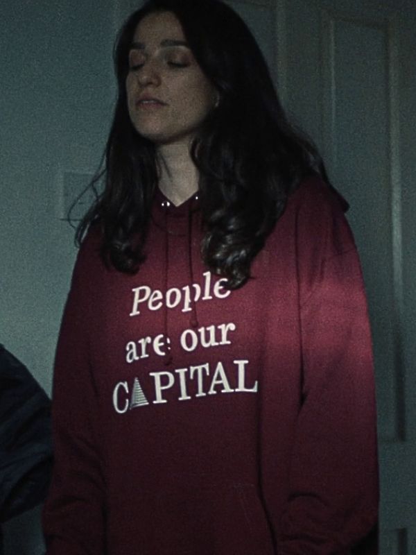 Outerwear Trends Industry S03 Marisa Abela Maroon Hoodie