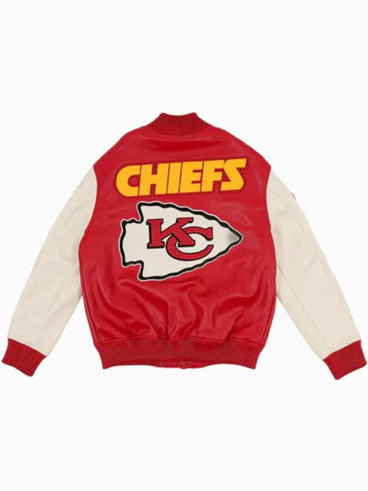 Outerwear Trends Kansas City Chiefs Leather Varsity Jacket