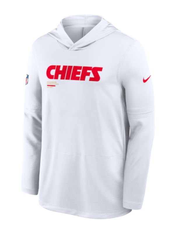 Outerwear Trends Kansas City Chiefs Sideline Performance Long Sleeve Hoodie T-Shirt