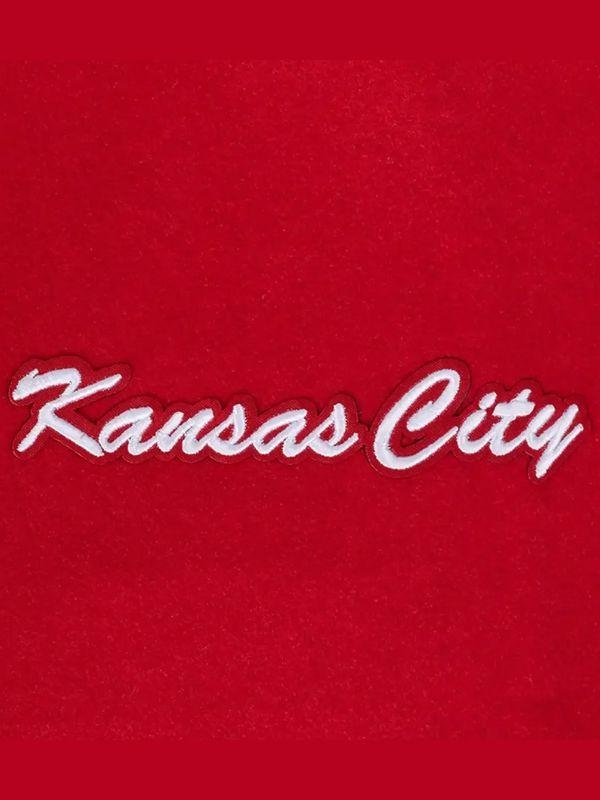Outerwear Trends Kansas City Chiefs Team Badge Rib Wool Varsity Jacket
