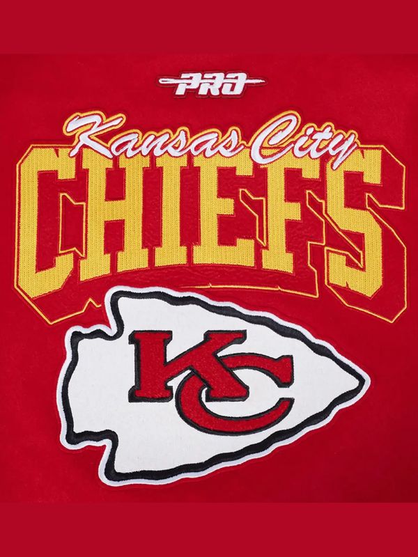 Outerwear Trends Kansas City Chiefs Team Badge Rib Wool Varsity Jacket