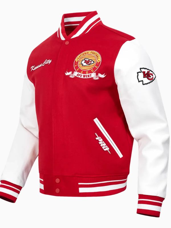 Outerwear Trends Kansas City Chiefs Team Badge Rib Wool Varsity Jacket