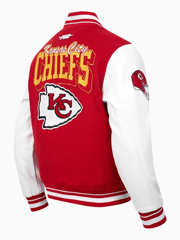 Outerwear Trends Kansas City Chiefs Team Badge Rib Wool Varsity Jacket